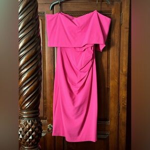 Vince Camuto Hot Pink Off the Shoulder Dress